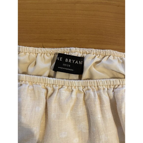 Lane Bryant Dress Womens Size 18/20 Ivory Linen Blend Midi Flowy Tiered Boho - Picture 9 of 14